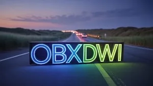 Outer Banks OBX impaired driving DWI North Carolina law image showing OBX DWI roadside scene, representing N.C.G.S. 20-138.1 impaired driving charges, license revocation, chemical testing, and DUI defense on the Outer Banks NC